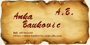 Anka Bauković vizit kartica